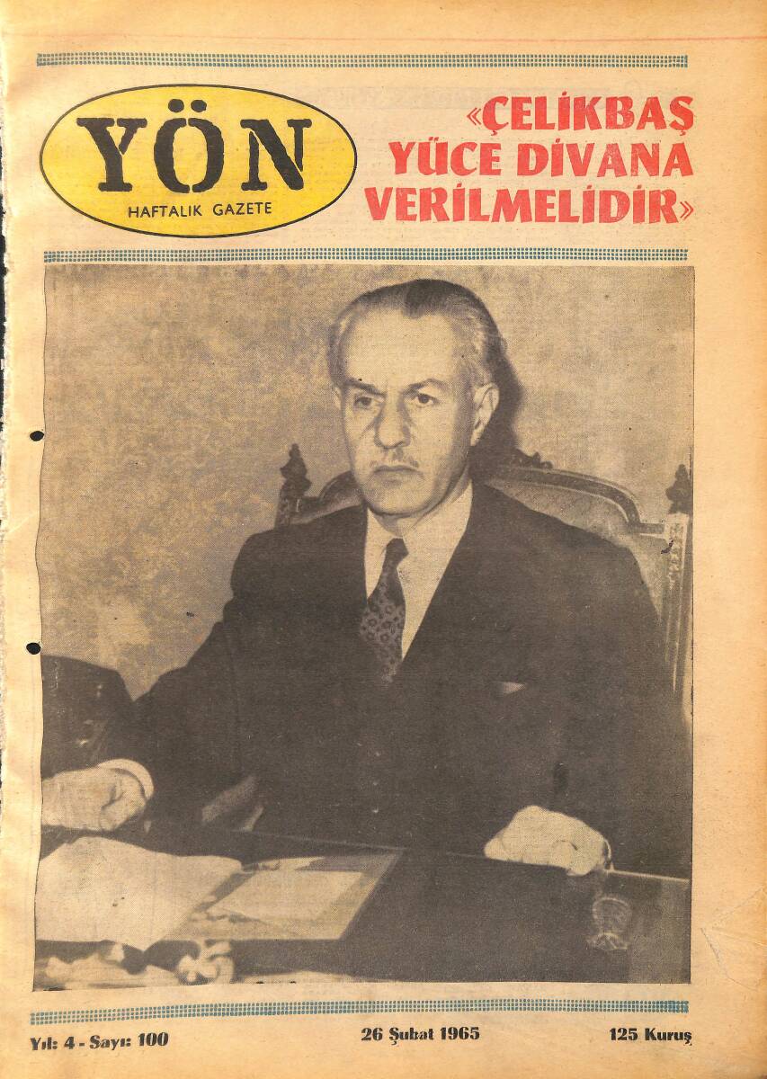 Yön Haftalık Gazete 26 Şubat 1965 - Çombelere Karşı Savaş Başladı GZ157663 - 1