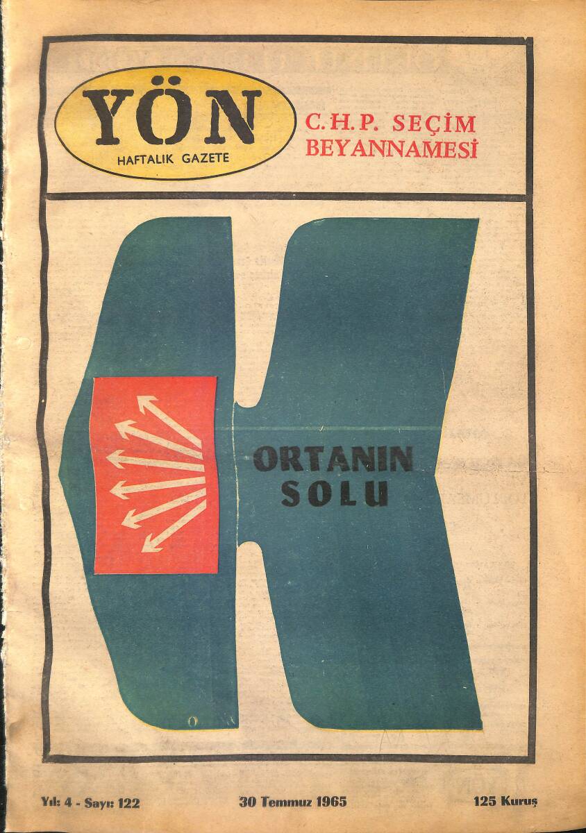 Yön Haftalık Gazete 30 Temmuz 1965 - Petrolden Önce Eğitim Millileştirilmelidir GZ157684 - 1