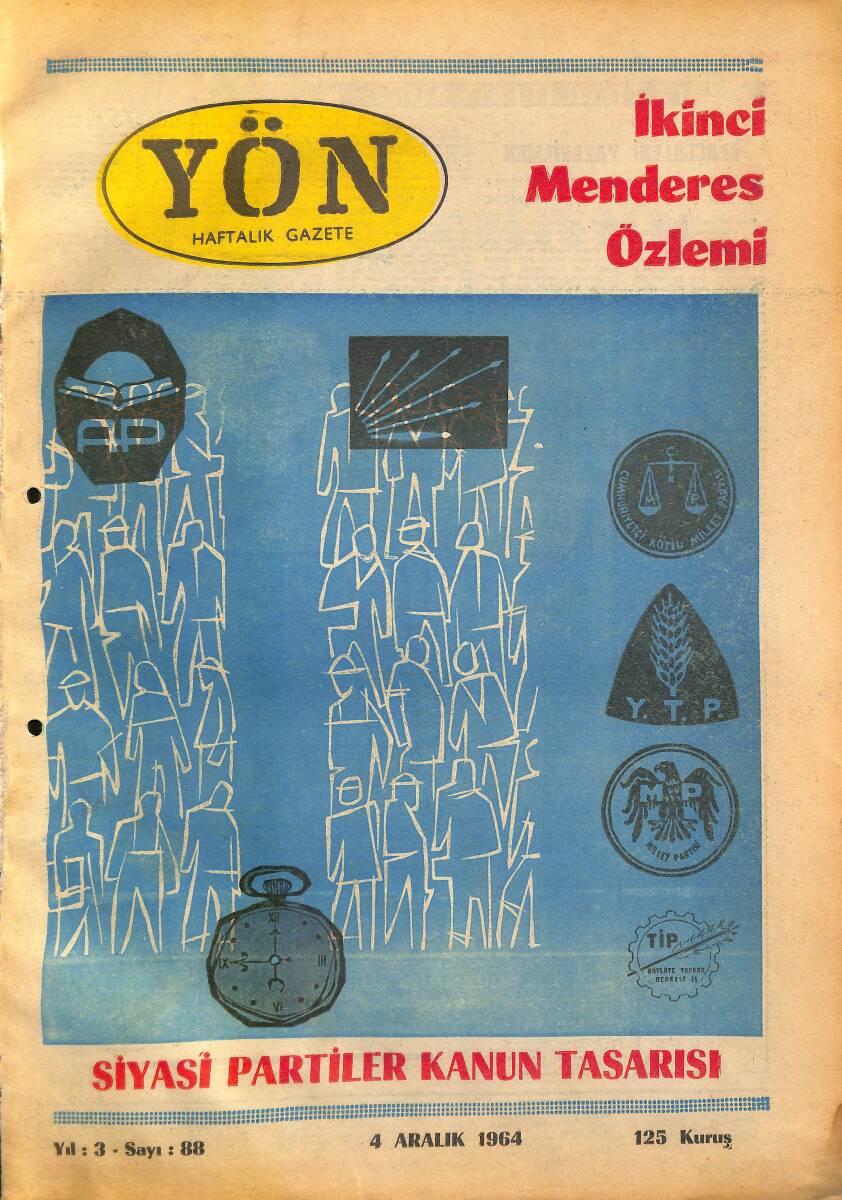 Yön Haftalık Gazete 4 Aralık 1964 - Amerikan Askeri Yardımının İçyüzü GZ157670 - 1