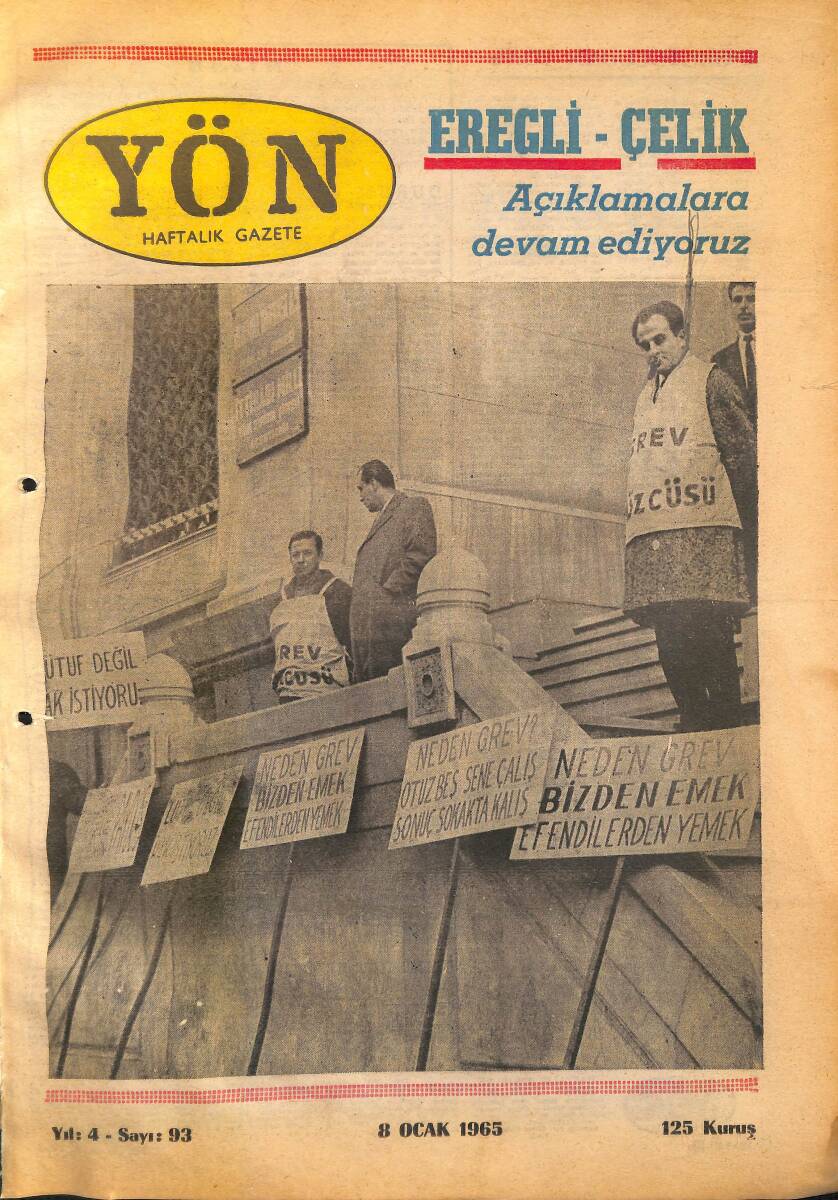 Yön Haftalık Gazete 8 Ocak 1965 - Demirel'in Amerikalıları GZ157668 - 1