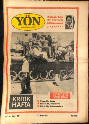 Yön Haftalık Gazete Gazetesi 23 Mayıs 1962 - 19 Mayıs Dolayısiyle Şu Bilinmeyen Mustafa Kemal GZ115644 - 1