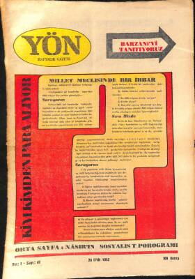 Yön Haftalık Gazete Gazetesi 26 Eylül 1962 - Faşizme Dikkat ! GZ115592 - 1