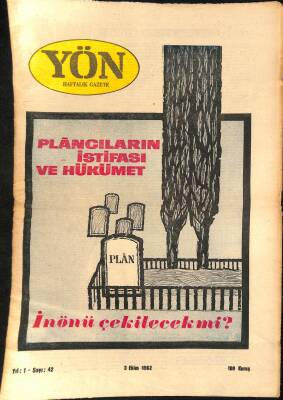 Yön Haftalık Gazete Gazetesi 3 Ekim 1962 - Plancıların İstifası Ve Hükümet GZ115593 - 1