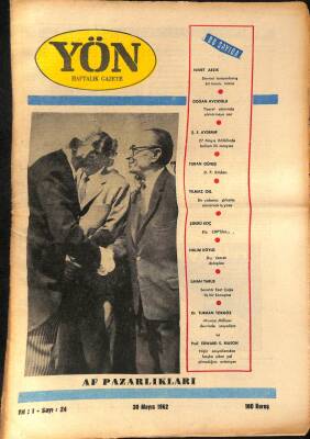 Yön Haftalık Gazete Gazetesi 30 Mayıs 1962 - Türkiye İçin Neden Sosyalizmden Başka Çıkar Yol Yok ?.. GZ115645 - 1
