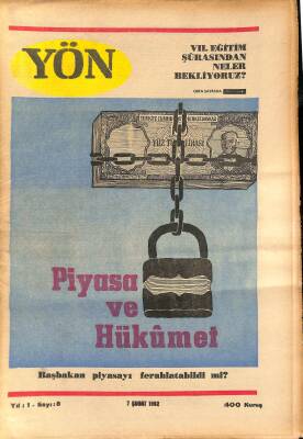 Yön Haftalık Gazete Gazetesi 7 Şubat 1962 - Piyasa Ve Hükümet GZ115654 - 1