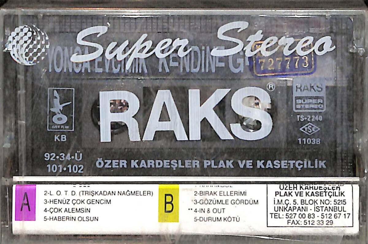 Yonca Evcimik – Kendine Gel Orijinal Kaset (Sıfır) * Özer Kardeşler Kasetçilik - Mavi Bandrol - 1992 * KST31092 - 2