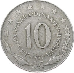 Yugoslavya 10 Dinara 1977 ÇT YMP11023 - 1