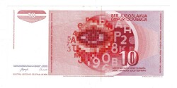Yugoslavya 10 Dinara 1990 ÇİL *Prefix AA* YKP8283 - 2