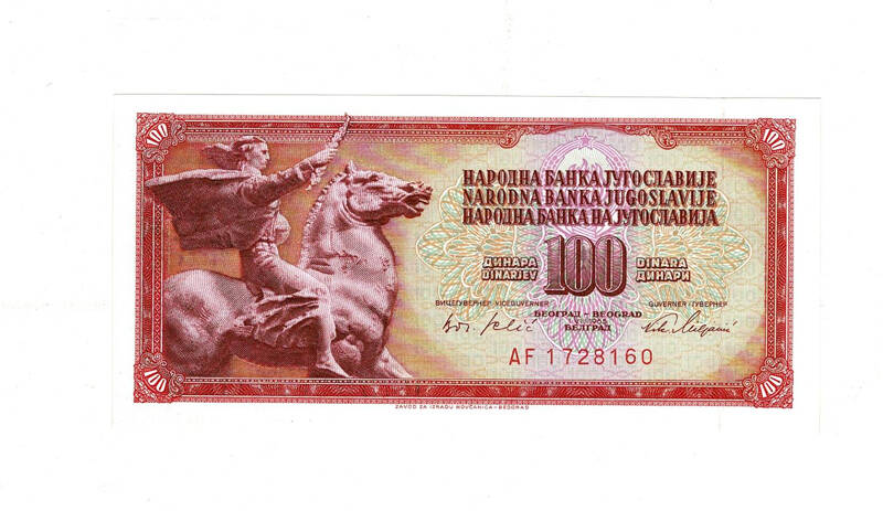 Yugoslavya 100 Dinara 1965 Çil YKP8017 - 1