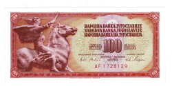 Yugoslavya 100 Dinara 1965 ÇİL YKP8431 - 1