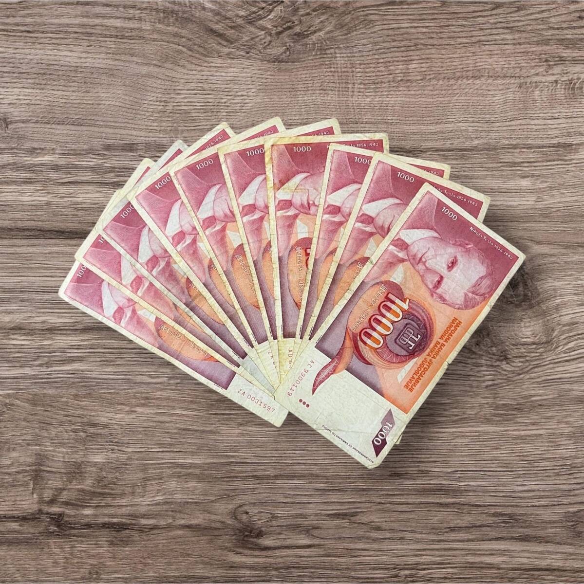 Yugoslavya 1000 Dinara 10 Adet ÇT YKP8040 - 2