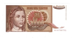 Yugoslavya 10000 Dinara 1992 ÇİL YKP8282 - 3