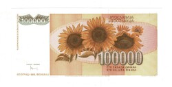 Yugoslavya 100000 Dinara 1993 ÇİL YKP8211 - 2