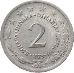 Yugoslavya 2 Dinara 1973 ÇÇT YMP11031 - 1