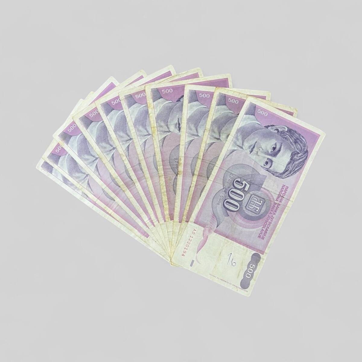 Yugoslavya 500 Dinara 10 Adet ÇT YKP8042 - 1