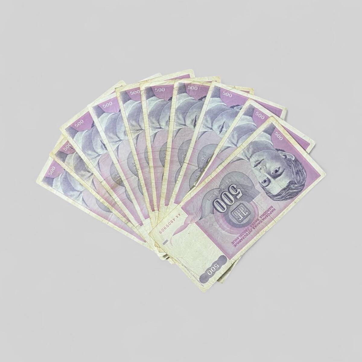 Yugoslavya 500 Dinara 10 Adet ÇT YKP8043 - 1