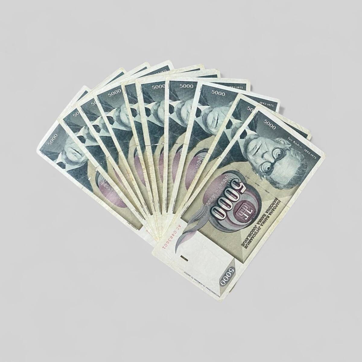Yugoslavya 5000 Dinara 10 Adet ÇT YKP8038 - 3