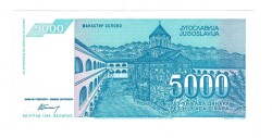 Yugoslavya 5000 Dinara 1994 ÇİL YKP8475 - 2