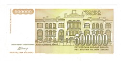 Yugoslavya 500000 Dinara 1994 ÇİL *AA prefix* YKP8279 - 2
