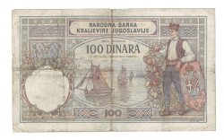 Yugoslavya Krallığı 100 Dinara 1 Aralık 1929 ÇT YKP8391 - 2