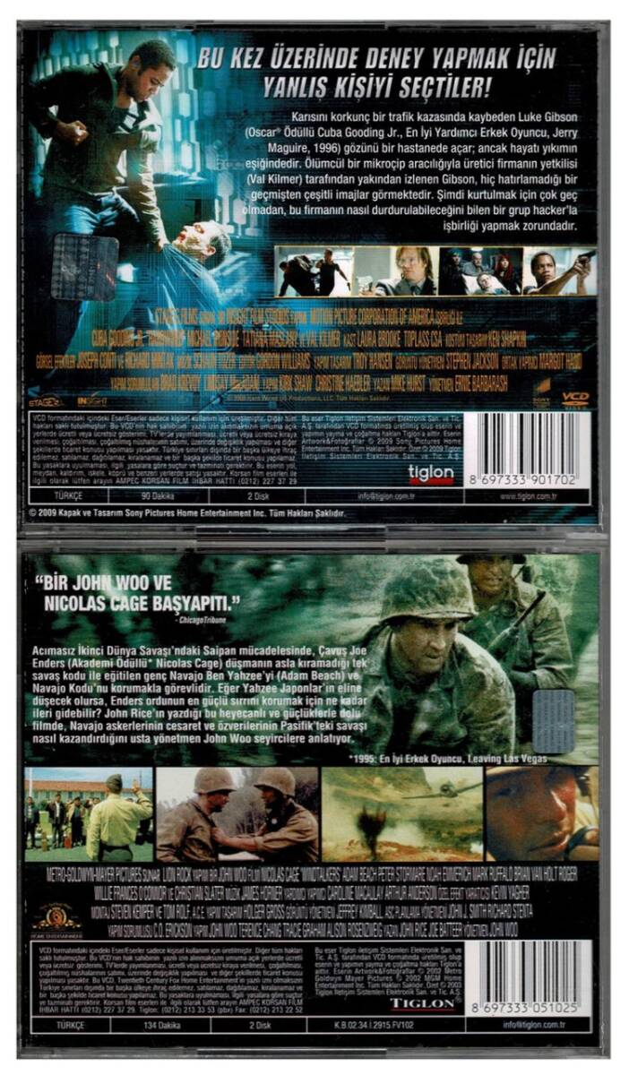 Yüksek Gerilim Rüzgarla Konuşanlar 2 Adet VCD Film VCD198 - 2