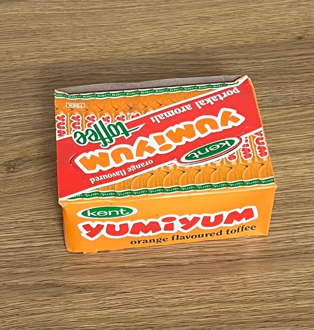 YUMİYUM (KENT ) 1990s Çilek Aromalı Toffe. 100Ad .Dolu Kutu# SKZ2047 - 4