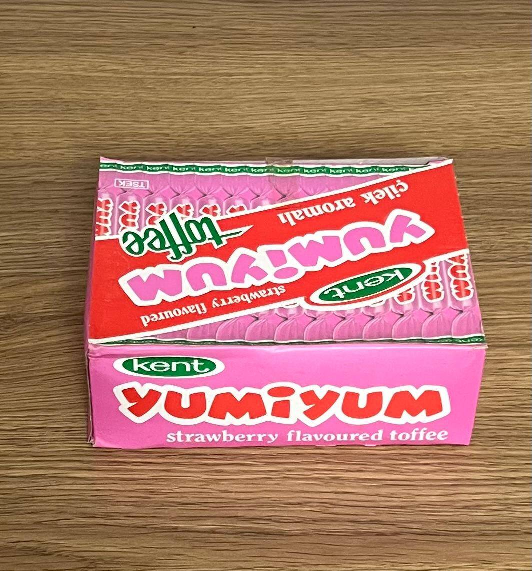 YUMİYUM (KENT ) 1990s Portakal Aromalı Toffe. 100Ad .Dolu Kutu# SKZ2048 - 1