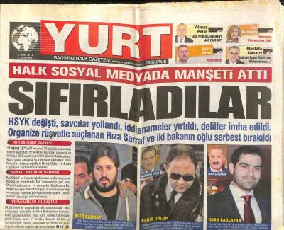 Yurt Gazetesi 1 Mart 2014 - MİT Seçim Sonrasına Kaldı-Halk Sosyal Medyada Manşeti Attı,SIFIRLADILAR GZ105435 - 1