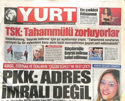 Yurt Gazetesi 10 Haziran 2014 - TSKTahammülü Zorluyorlar GZ104614 - 1