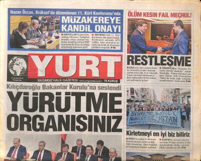 Yurt Gazetesi 11 Aralık 2014 - Atatürk Kitabına Sansür - Malala Yusufzay Pakistan Başbakanı Olmak İstiyorum GZ124762 - 1