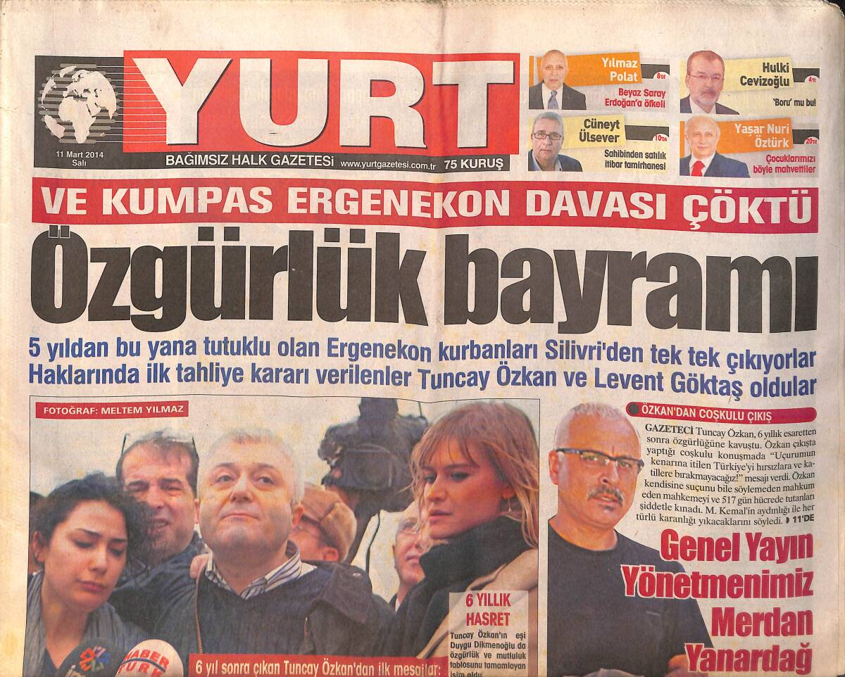 Yurt Gazetesi 11 Mart 2014 - Fener Trabzon'a Fark Attı GZ159866 - 1