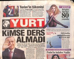 Yurt Gazetesi 12 Ekim 2014 - Hülya Avşar : Ben Mafya Değilim - Pirelli'ye Sıkı Rakip GZ159872 - Gökçekoleksiyon
