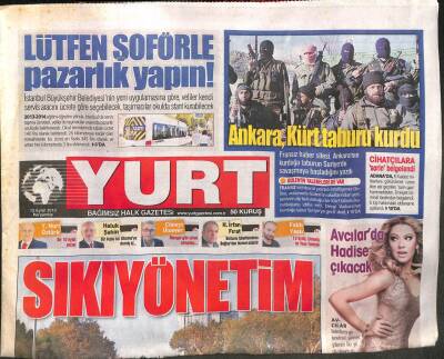 Yurt Gazetesi 12 Eylül 2013 - Avcılarda Hadise Çıkacak GZ104946 - 1