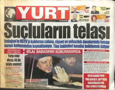Yurt Gazetesi 13 Ocak 2014 - Suçluların Telaşı GZ107265 - 1