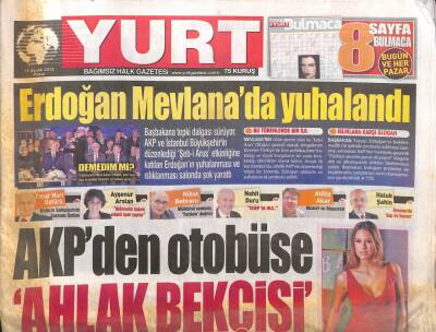 Yurt Gazetesi 15 Aralık 2013 - AKPden Otobüse Ahlak Bekçisi GZ104943 - 1