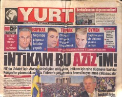 Yurt Gazetesi 18 Nisan 2014 - Aziz Yıldırımı Şampiyonluk Öncesi Hapse Atma Çabaları - Petek Dinçöz Eski Eşinden Dayak Yediği İçin Ormana Saklandı GZ158647 - Gökçekoleksiyon