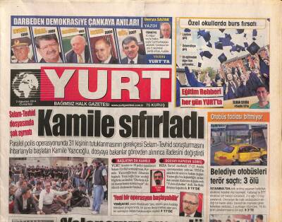 Yurt Gazetesi 2 Ağustos 2014 - Murat Göğebakan Gözyaşlarıyla Uğurlandı GZ116741 - 1