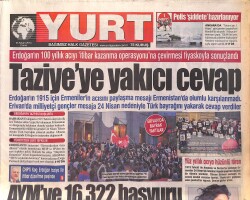 Yurt Gazetesi 25 Nisan 2014 - İstanbul Kuzguncuk'ta Bostan Nöbeti - AKP'de 4 Bakanı Fezlekeden Kurtarma Çabası GZ158649 - Gökçekoleksiyon