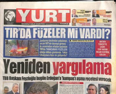 Yurt Gazetesi 4 Ocak 2014 - Ronaldinhoda Fark 1.750 Milyon Avro ! GZ100638 - 2