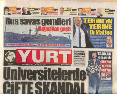 Yurt Gazetesi 6 Eylül 2013 - Tarkan Konserinde Her Yer Taksim Her Yer Direniş Sesleri GZ116570 - 1