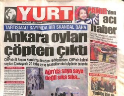 Yurt Gazetesi 6 Nisan 2014 - Melih Gökçek Mazbatayı Aldı GZ100044 - 2