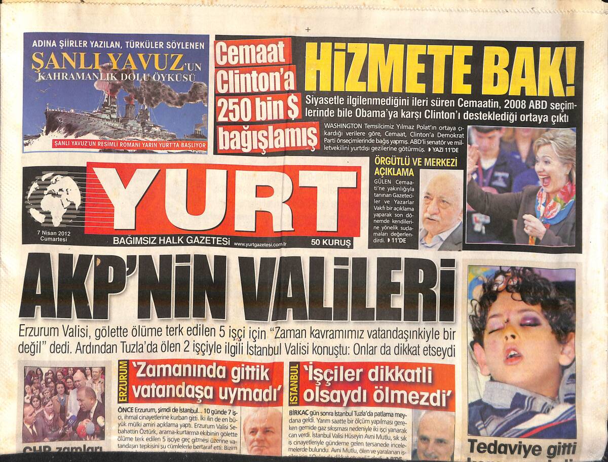 Yurt Gazetesi 7 Nisan 2012 - ABD'nin En Küçük Kasabası Satıldı GZ159820 - 1