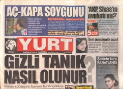 Yurt Gazetesi 8 Mart 2012 - Beren Saat Şiddete Karşı Kanatlandı - Yönetmen Ezel Akay Gözaltına Alındı GZ158644 - Gökçekoleksiyon