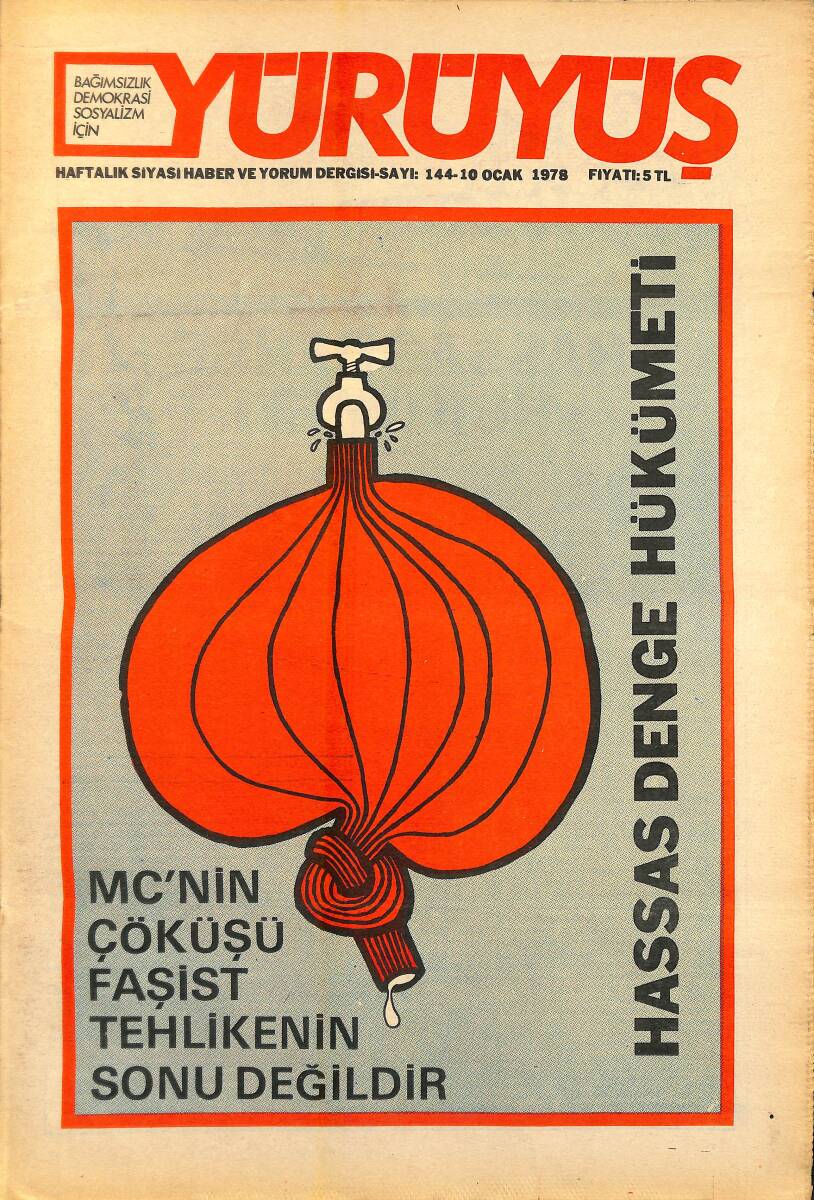 Yürüyüş Haftalık Siyasi Haber ve Yorum Dergisi 10 Ocak 1978 Sayı: 144 - MC'nin Çöküşü Faşist Tehlikenin Sonu Değildir NDR94407 - 1
