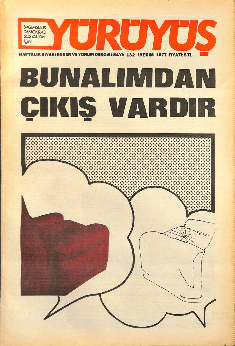 Yürüyüş Haftalık Siyasi Haber ve Yorum Dergisi 18 Ekim 1977 Sayı: 132- İşçiler ve Emekçiler Ergeç Kendi Hükümetlerine Kavuşacaktır NDR94415 - 1