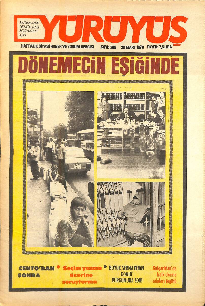Yürüyüş Haftalık Siyasi Haber ve Yorum Dergisi 20 Mart 1979 Sayı 206 - Bulgaristan'da Halk Okuma Odaları Örgütü - Seçim Yasası Üzerine Soruşturma NDR94514 - 1