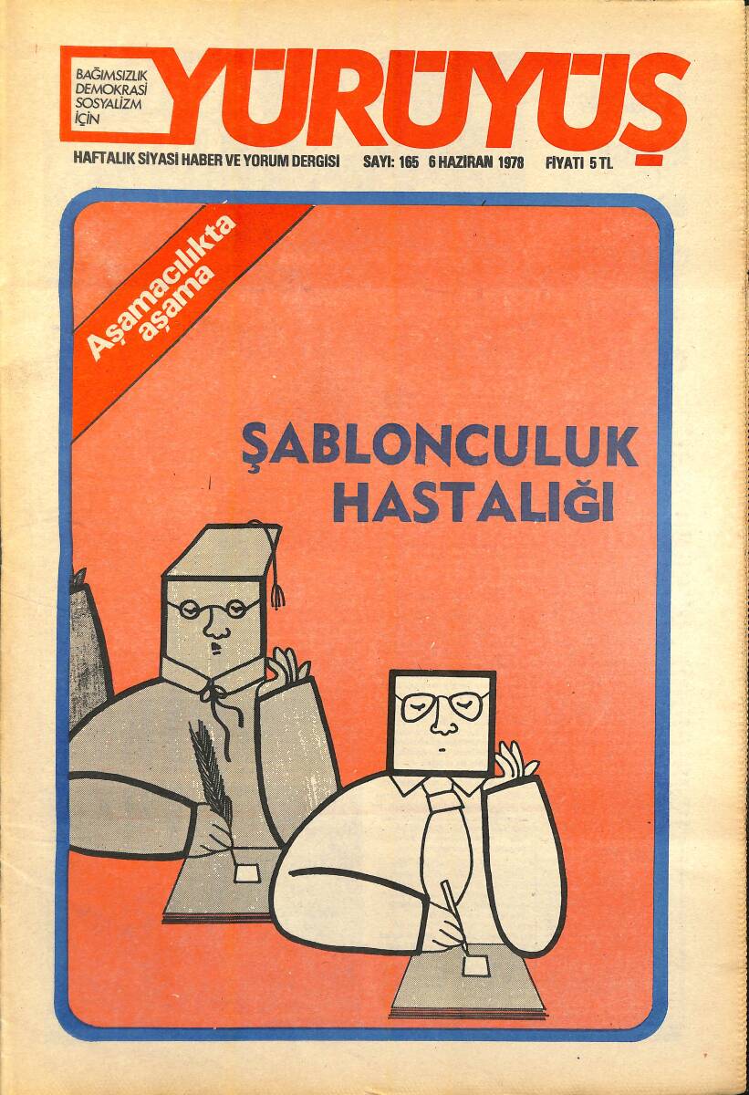 Yürüyüş Haftalık Siyasi Haber ve Yorum Dergisi 6 Haziran 1978 Sayı 165 - Güzel Günlerin Özlemini Çekenler Çocuklar NDR93278 - 1
