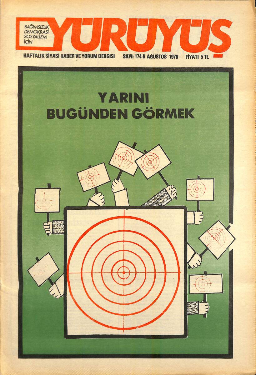 Yürüyüş Haftalık Siyasi Haber ve Yorum Dergisi 8 Ağustos 1978 Sayı: 174 - Büyüyen Şiddet Ve CHP'nin Çözümsüzlüğü NDR93253 - 1
