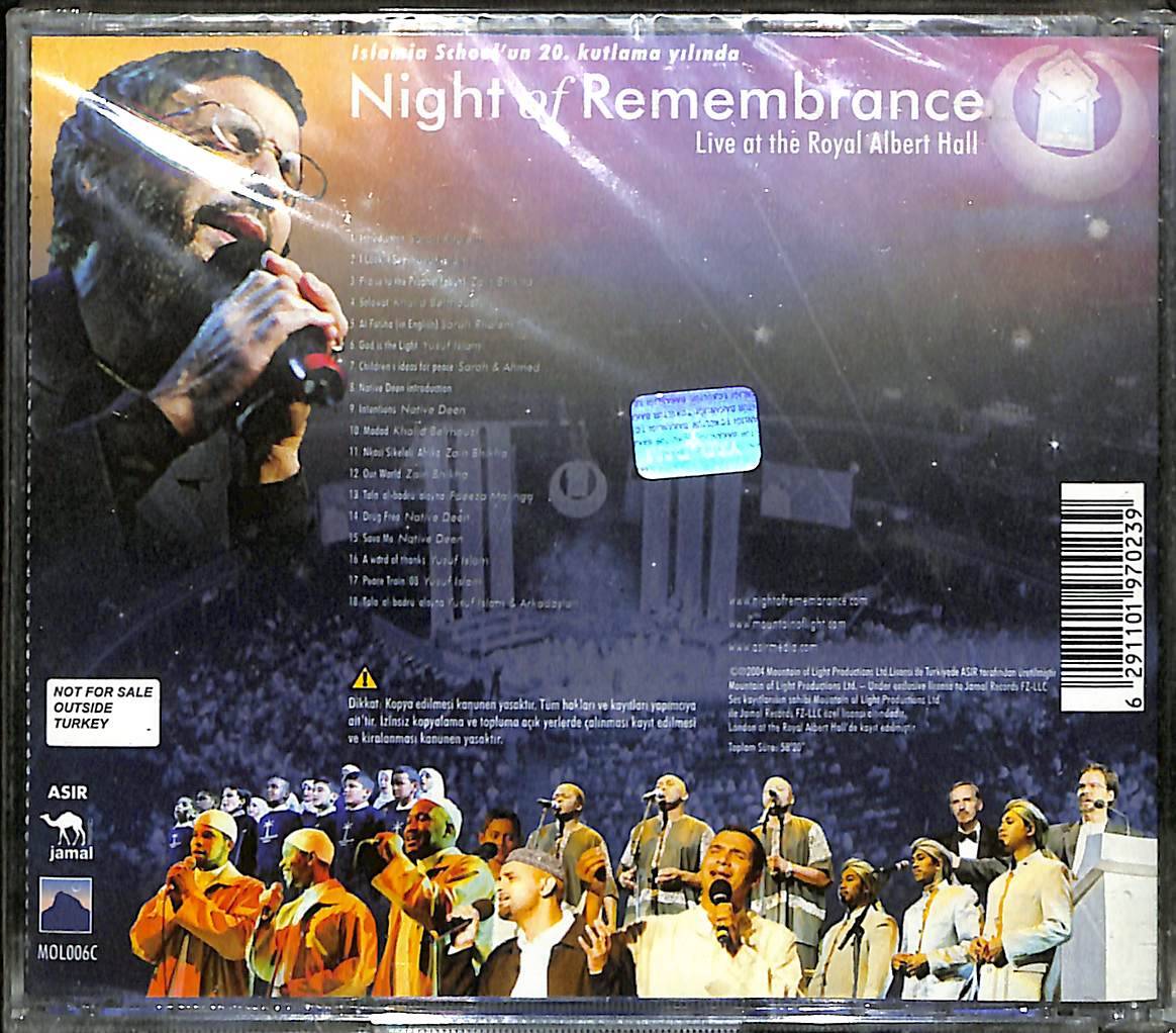 Yusuf İslam - Arkadaşları - Live At The Royal Albert Hall - Night Of Remembrance CD (Sıfır) CD4334 - 2