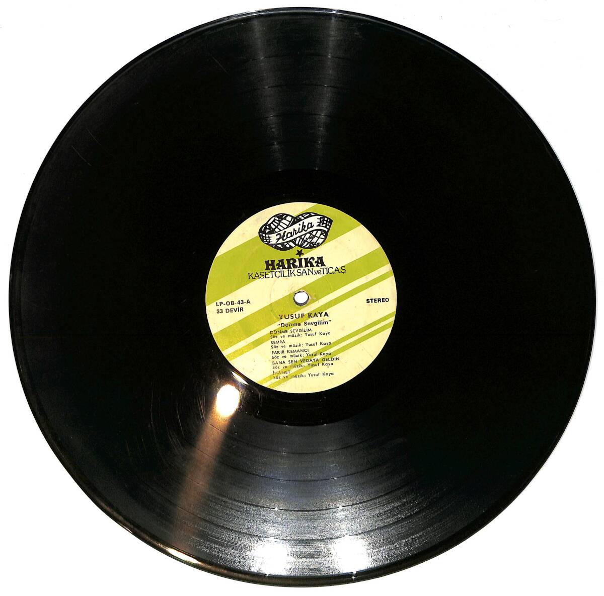 Yusuf Kaya - Dönme Sevgilim LP PLAK (Açıklamayı Okuyunuz) PLK26682 - 2